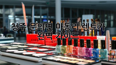 청주 문의면 마동리 렌트카 완벽 가이드 🚗💨